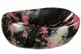 Polished Rhodonite Bowl - Madagascar #117976-2